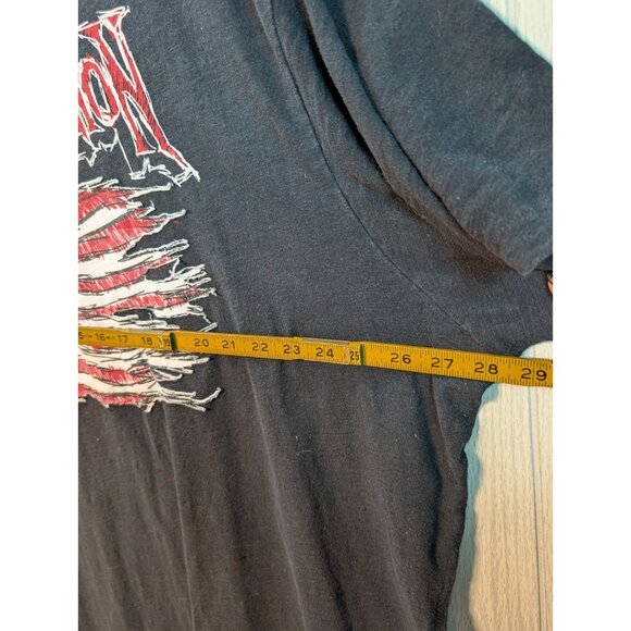 2002 Tour True Religion Shirt American Flag Distressed Sz 3XLT Short Sleeve - Picture 7 of 8